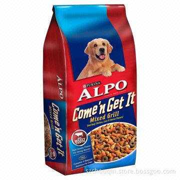Stand Up PET Food Bag with Zipper and Aluminum Foil Bag, Colorful Printing and Moisture-proof